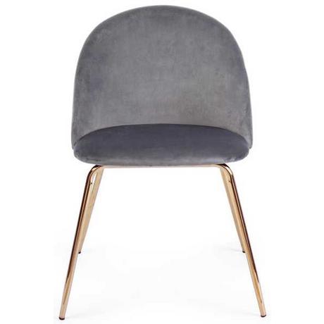 mutoni Chaise rembourrée Tanya Velvet Gris foncé  