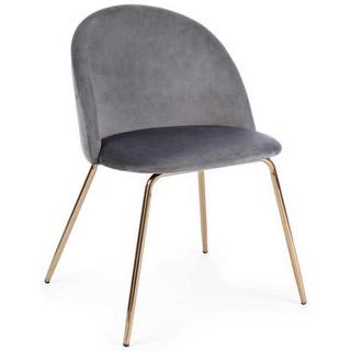 mutoni Chaise rembourrée Tanya Velvet Gris foncé  