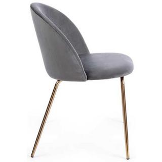 mutoni Chaise rembourrée Tanya Velvet Gris foncé  