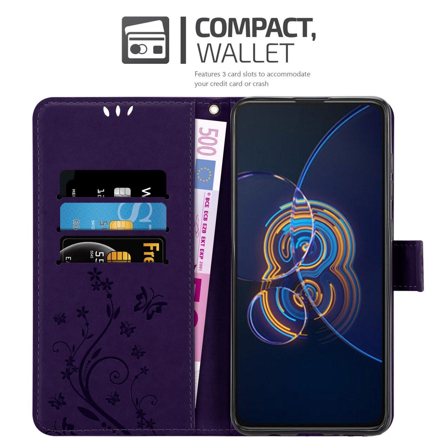 Cadorabo  Hülle für Asus ZenFone 8 FLIP Blumen Design Magnetverschluss 