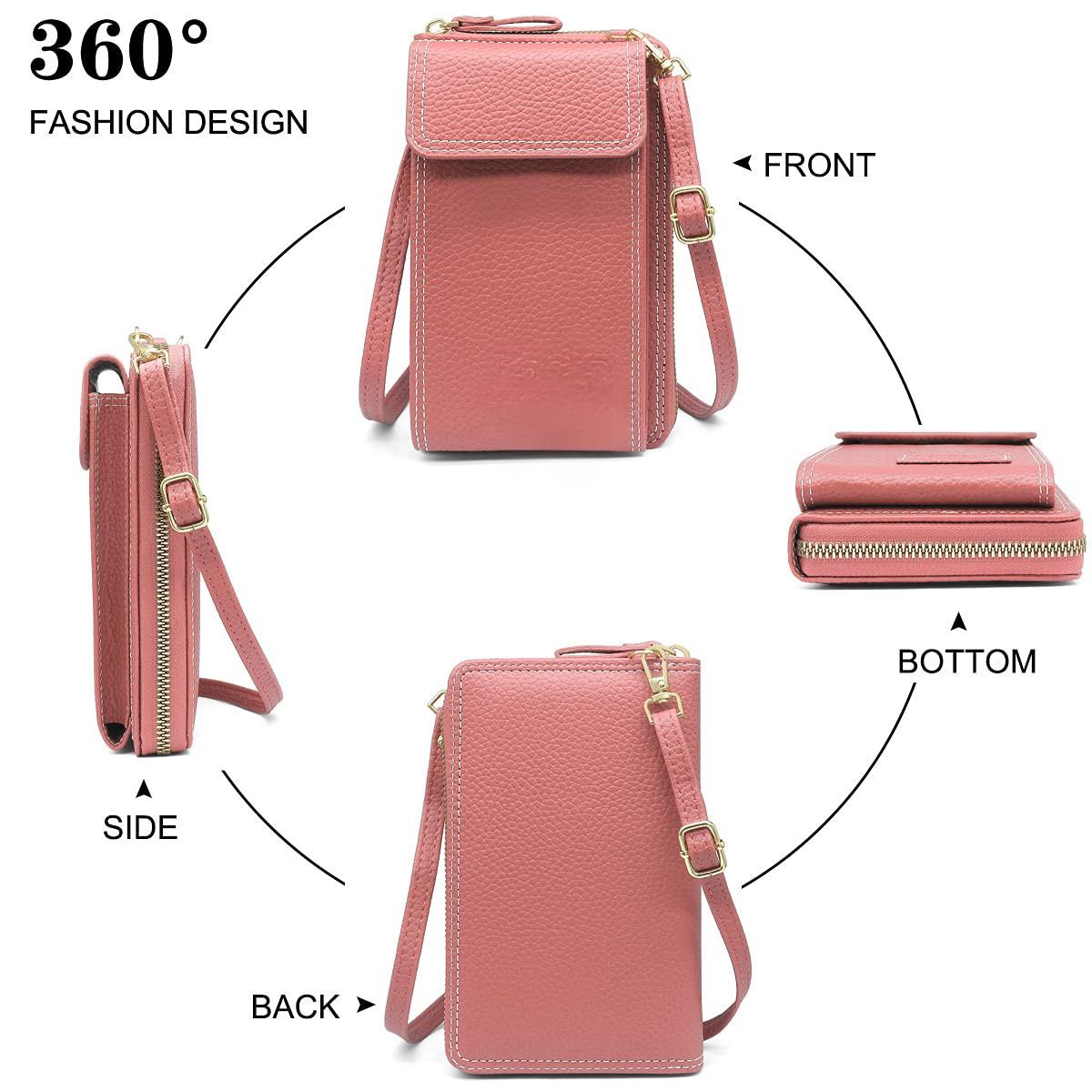 Only-bags.store Handy Umhängetasche mit Geldbörse PU Leder  