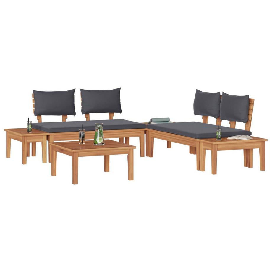 VidaXL Divano da giardino Legno massello di teak  