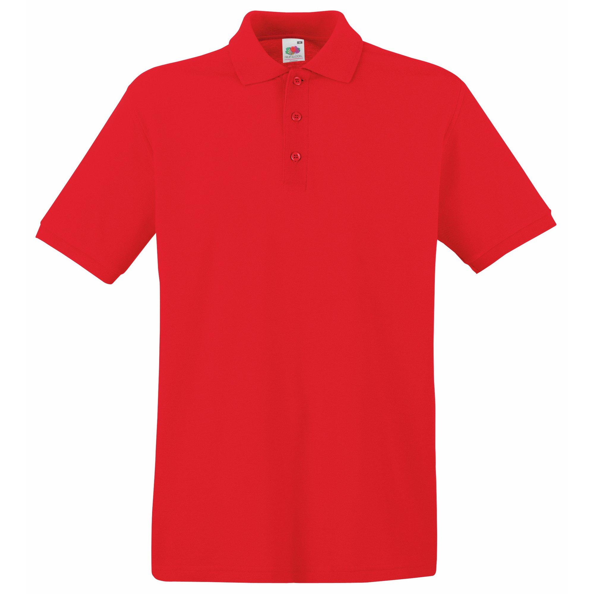 Image of Premium Poloshirt, Kurzarm Herren Rot Bunt L