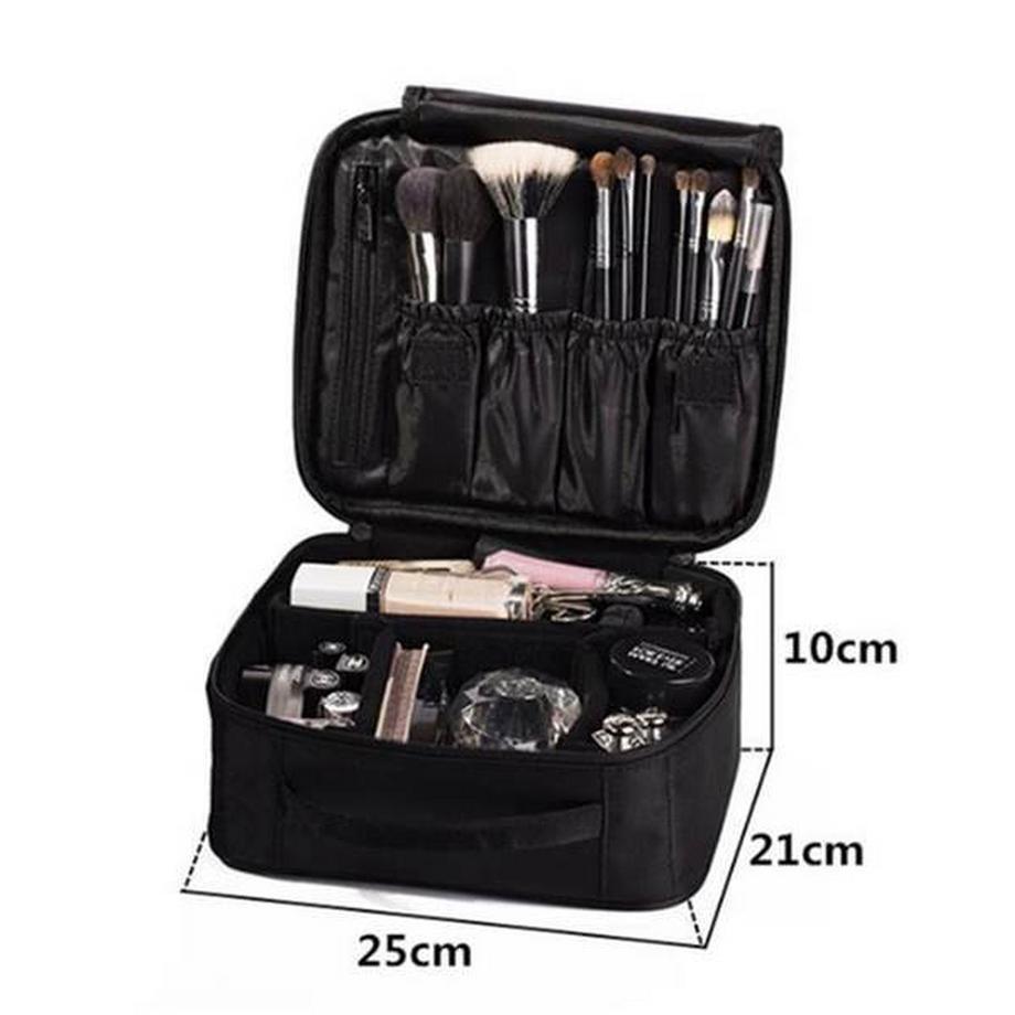 B2X  Praktischer und wasserdichter Kosmetikkoffer - Schwarz 