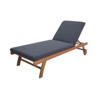 Contini Bain de soleil avec coussin anthracite Eucalyptus  