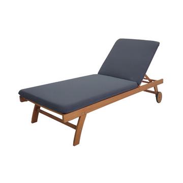 Bain de soleil avec coussin anthracite Eucalyptus