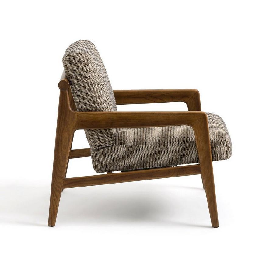 La Redoute Intérieurs Fauteuil vintage tissu chiné et chêne  