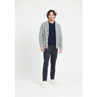 Studio Cashmere8  ZACH 4 Strickjacke mit geripptem Schalkragen, 4-fädig - 100% Kaschmir 