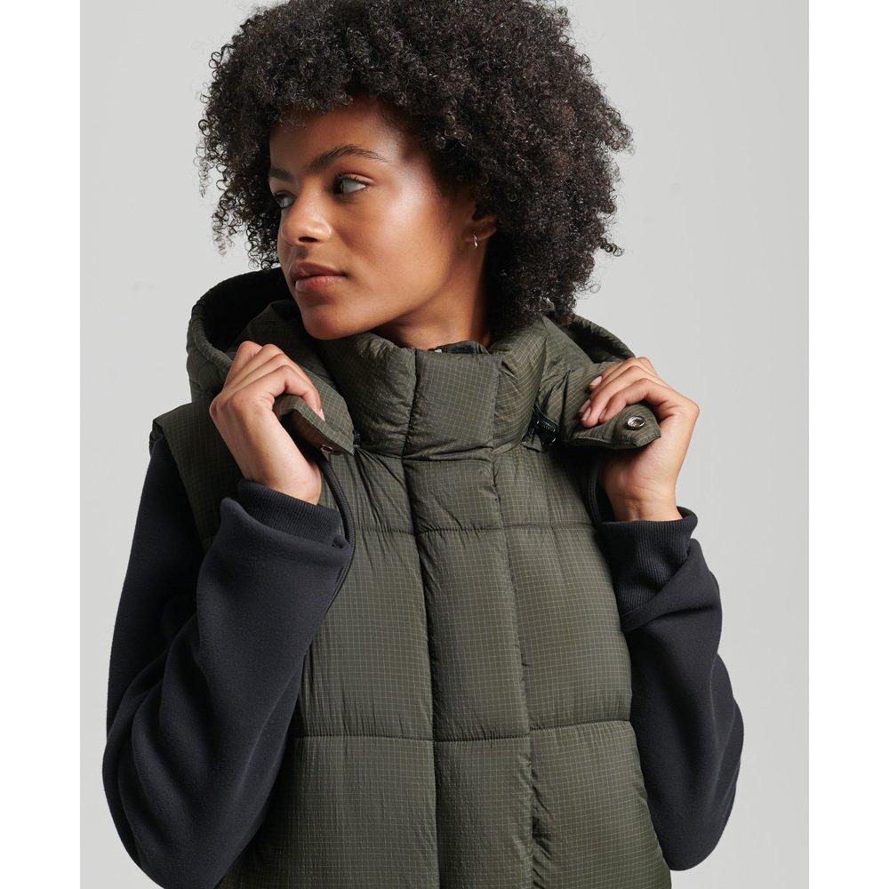 Superdry  gilet trapuntato con cappuccio da ripstop 