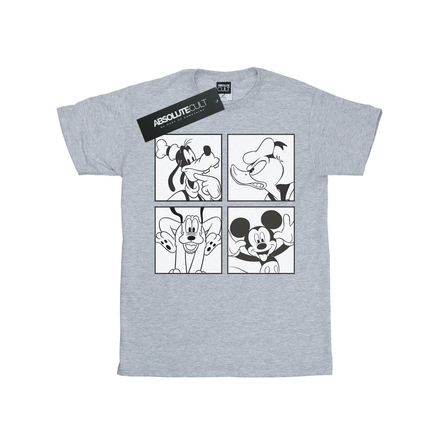 Image of Mickey, Donald, Goofy And Pluto Boxed Tshirt Damen Grau M