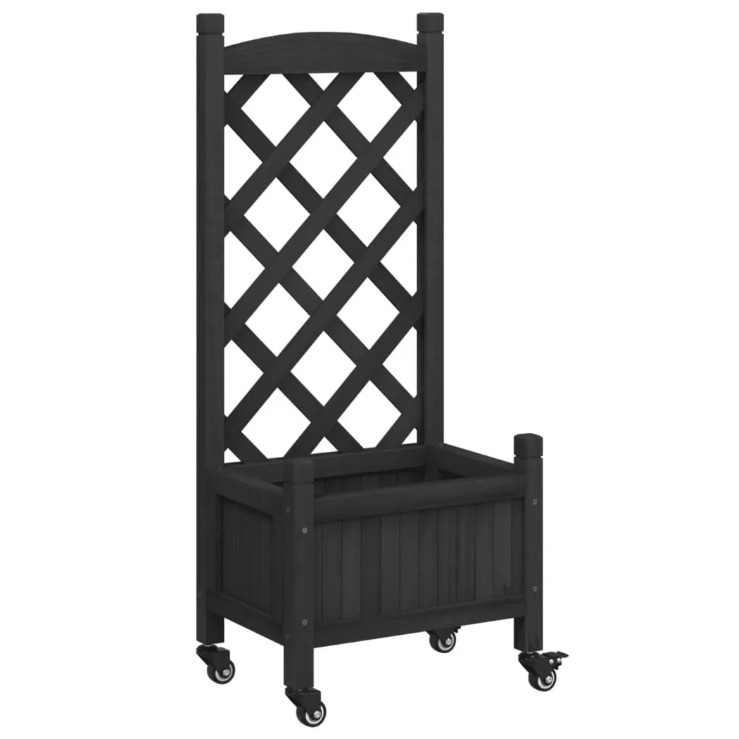 VidaXL - Jardinière bois, One Size, Noir