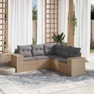 VidaXL set divano da giardino Polirattan  