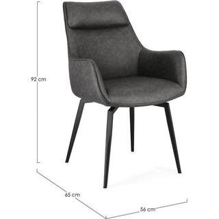 mutoni Fauteuil Lawrence anthracite  