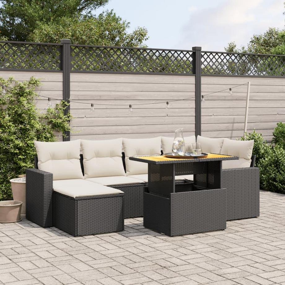 VidaXL Ensemble de canapés de jardin rotin synthétique  