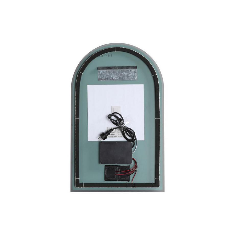 Vente-unique Lot de 2 miroirs de salle de bain en arche anti buée avec leds - L50 x H80 cm - ARCADI  