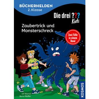 Die drei ??? Kids, Bücherhelden 2. Klasse, Doppelband 1, Zaubertrick und Monsterschreck Pfeiffer, Boris; Blanck, Ulf; Schmidt, Kim (Illustrationen) Copertina rigida 