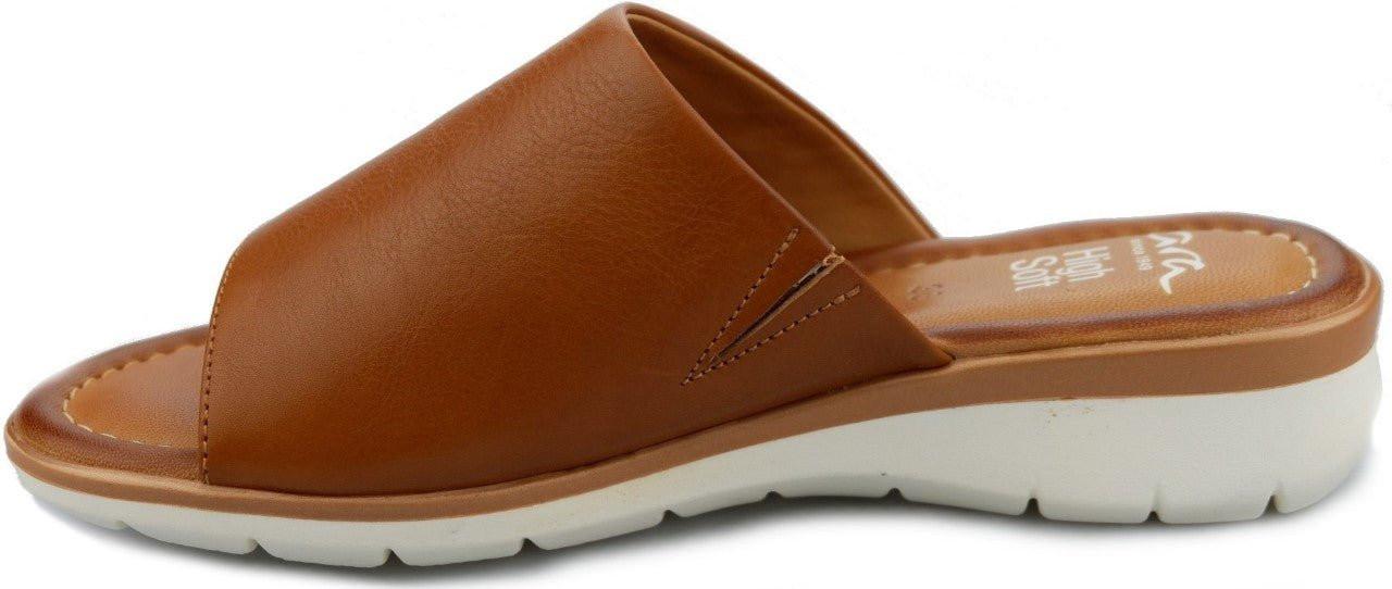Image of 12-23612-06 - Leder Sandale Damen Braun 42