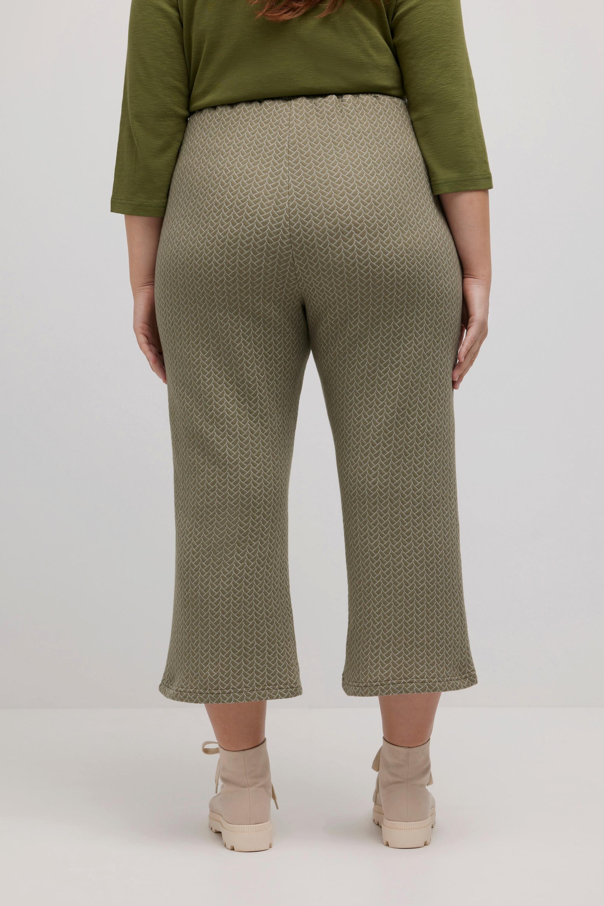 Ulla Popken  Culottes in cotone biologico con taglio della gamba ampio e cintura comfort 