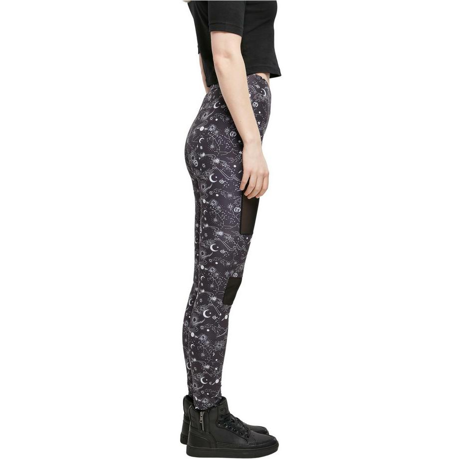 URBAN CLASSICS  bedruckte leggings für en tech mesh aop 