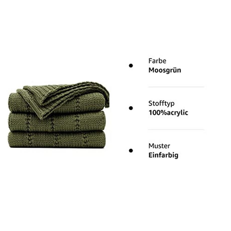 Alopini Couverture tricotée douce et chaude en tricot grossier  