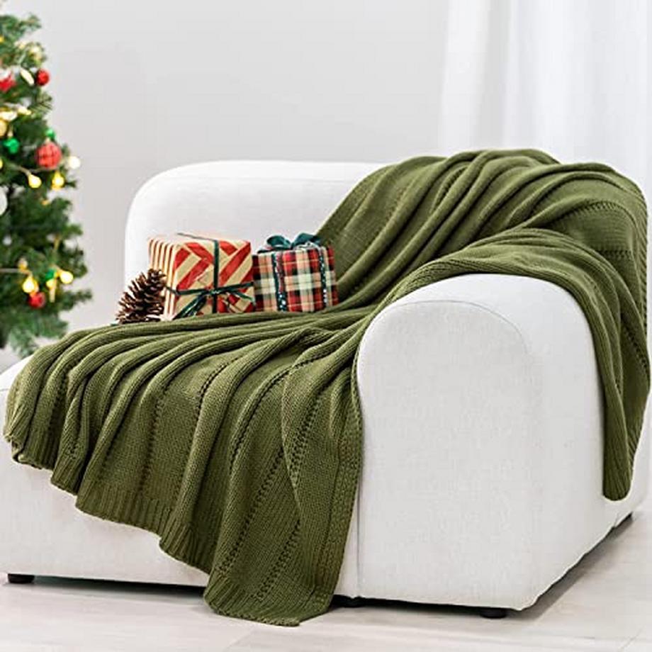 Alopini Couverture tricotée douce et chaude en tricot grossier  