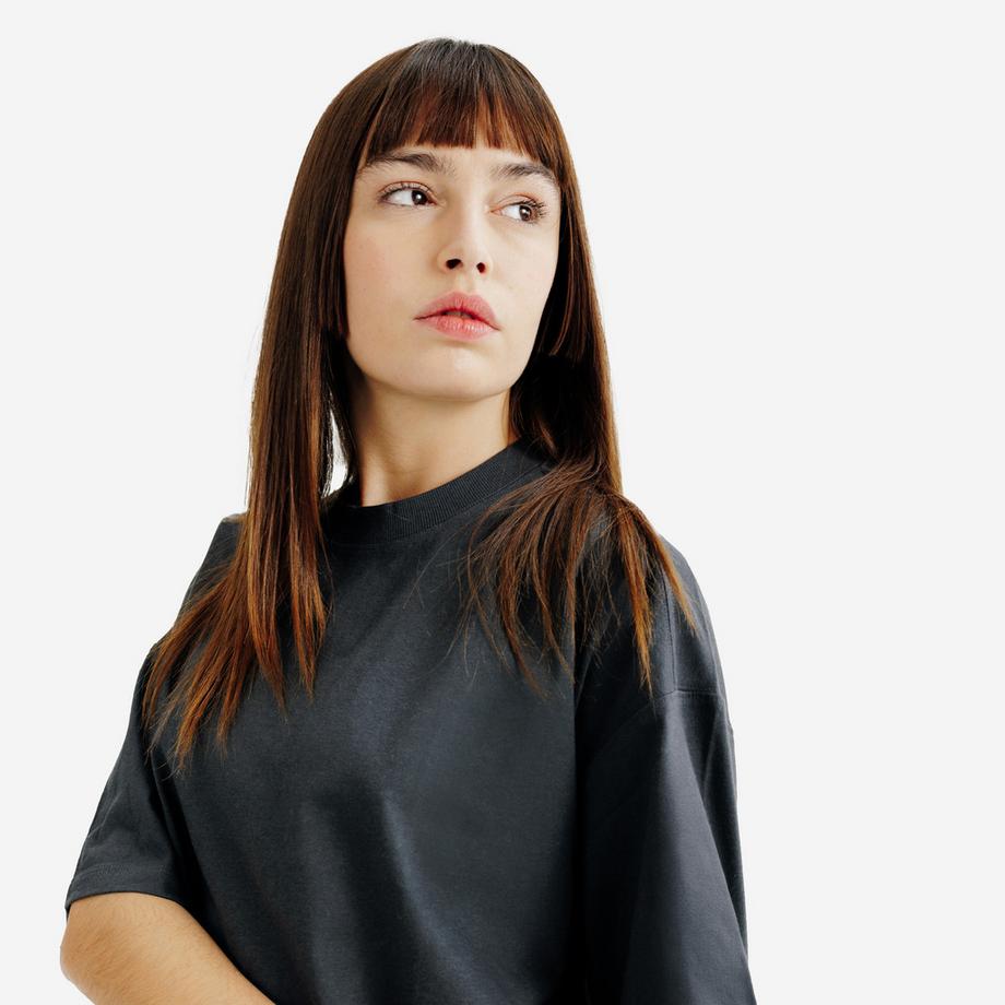 DECATHLON  T-shirt donna crop top cotone 