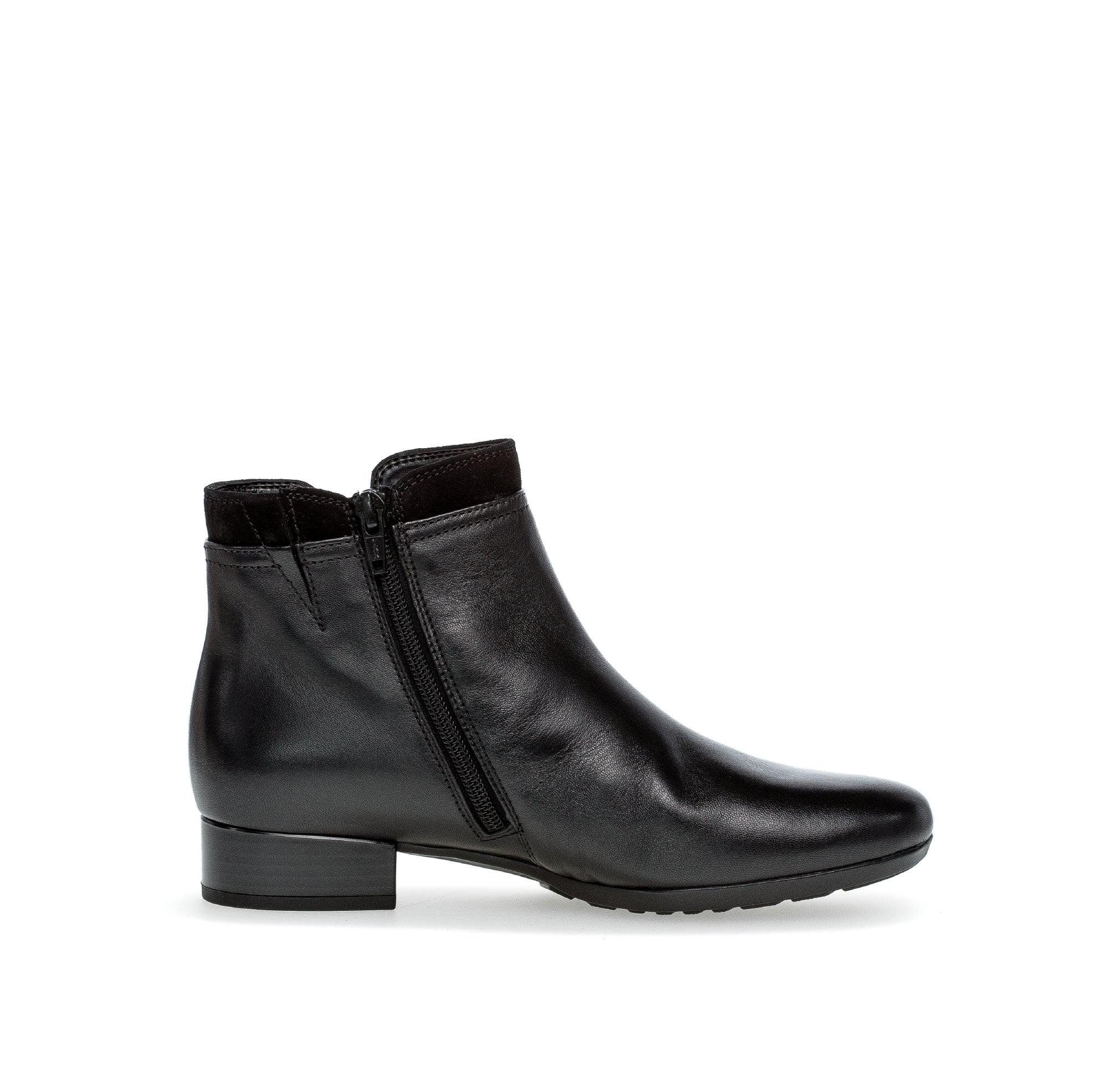 Image of - Leder Stiefelette Unisex Schwarz 39