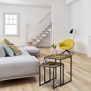 B2X Ensemble de 2 tables basses aspect bois  