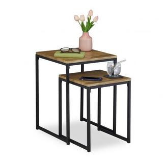B2X Ensemble de 2 tables basses aspect bois  