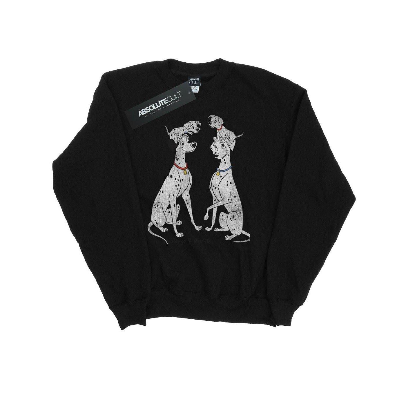 Image of 101 Dalmatians Classic Pongo And Perdita Sweatshirt Herren Schwarz M