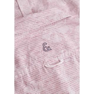 Colours & Sons Camicia Jacquard Fiori Maniche Corte  