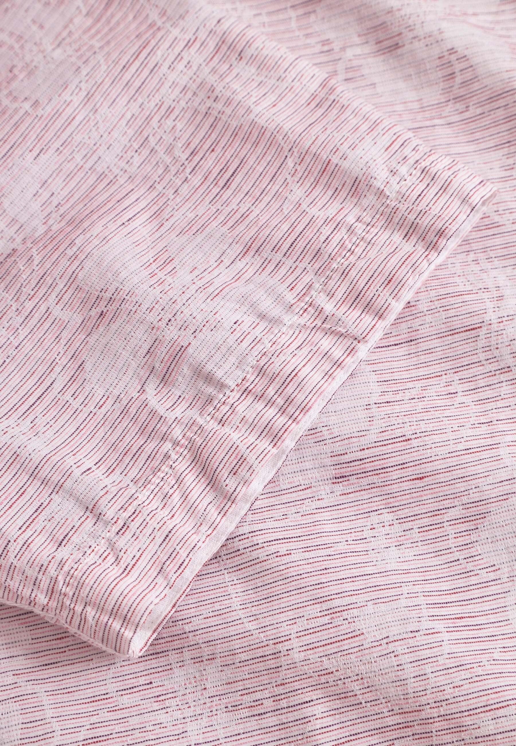 Colours & Sons Camicia Jacquard Fiori Maniche Corte  