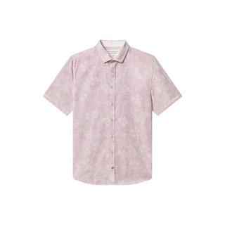 Colours & Sons Camicia Jacquard Fiori Maniche Corte  