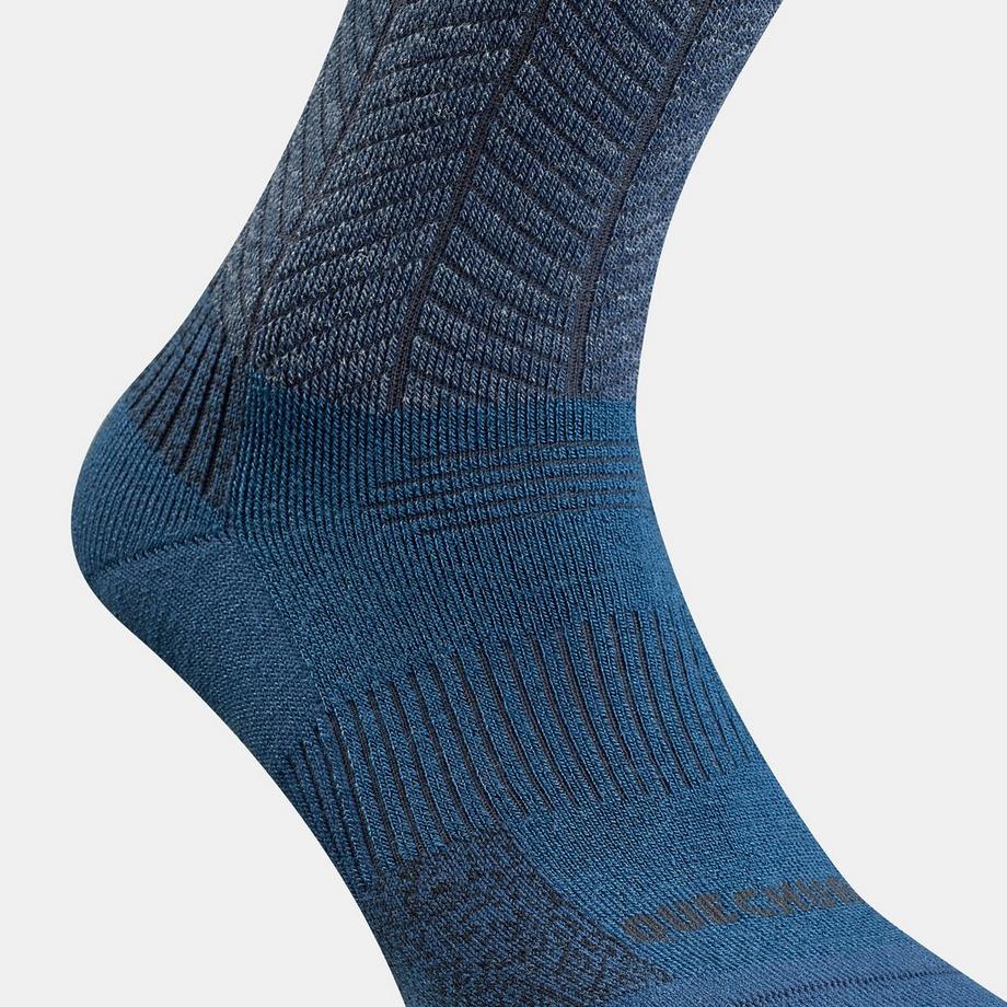 QUECHUA SH500 Ultra-Chaud Merino Mi-Mollet Chaussettes de Randonnée Hiver 2 Paires  