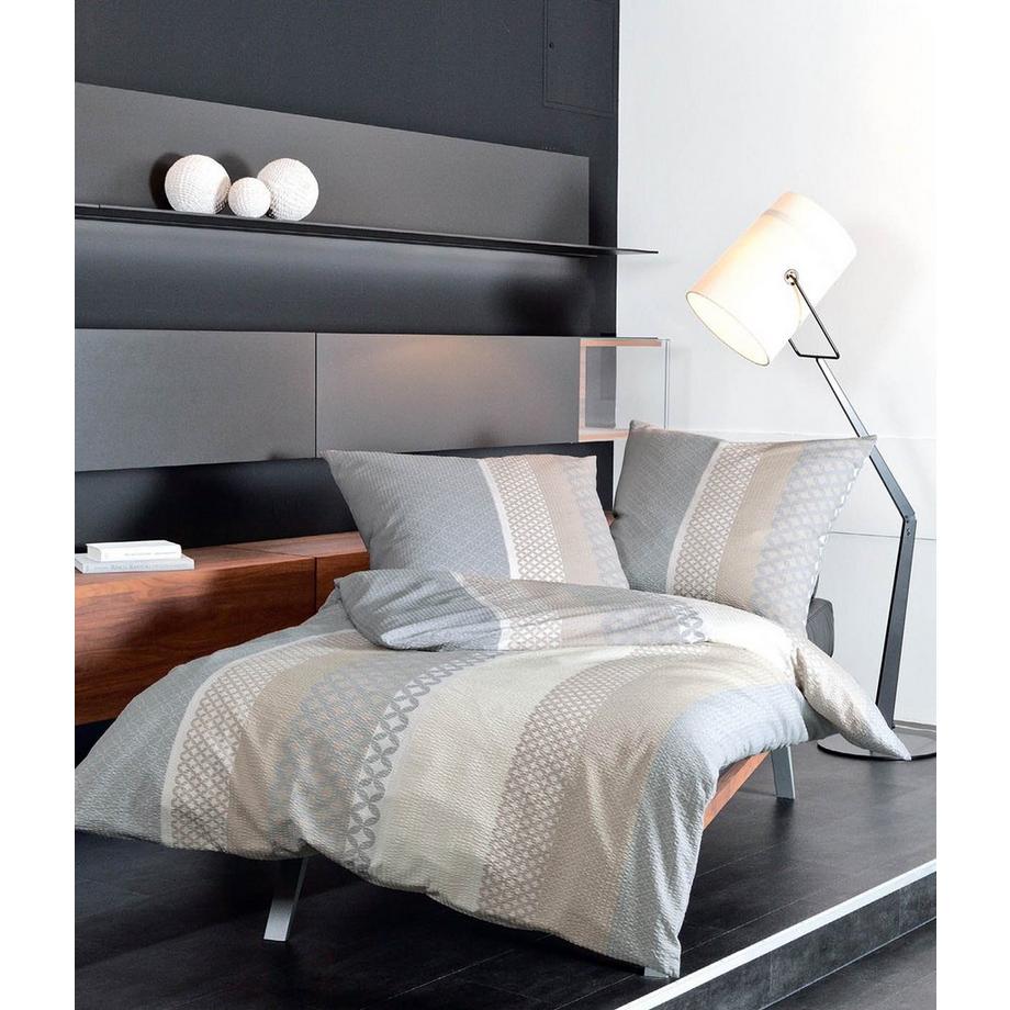 Janine Linge de lit fleuri Seersucker  