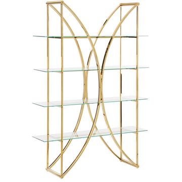 Regal mit 4 Ebenen aus Edelstahl Glamourös HOLLOW