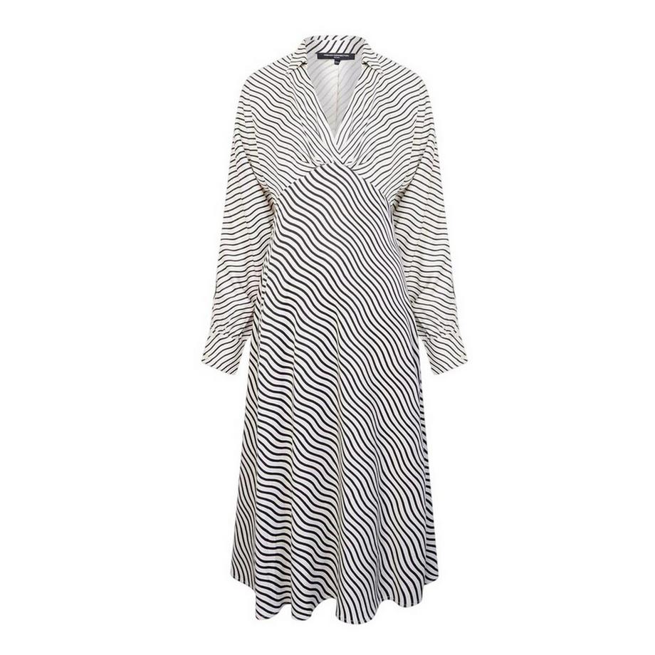 Candice Vestito Midi A Strisce Scollo A V