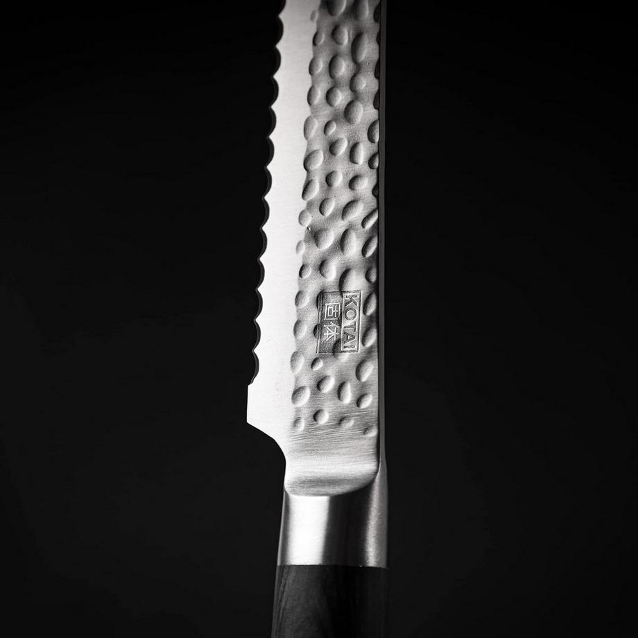 KOTAI Brotmesser mit Wellenschliff Damas Pakka  