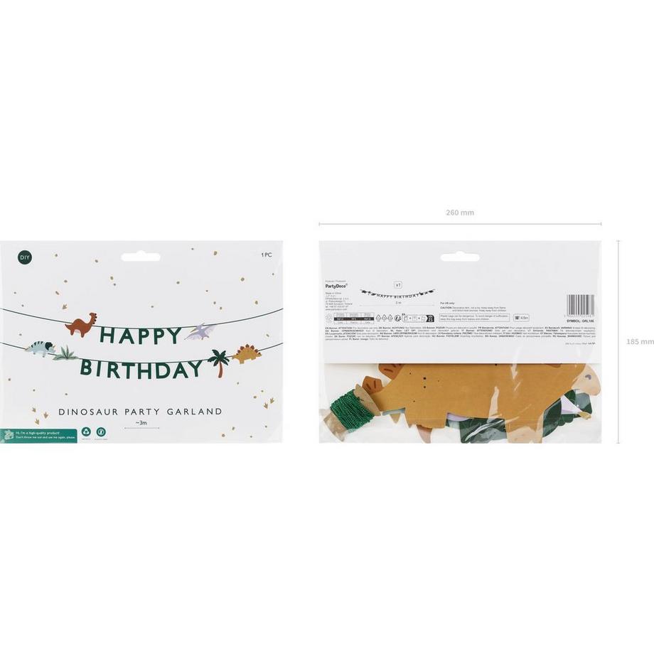 Pricenet  Bannière Joyeux anniversaire Dino 3m 