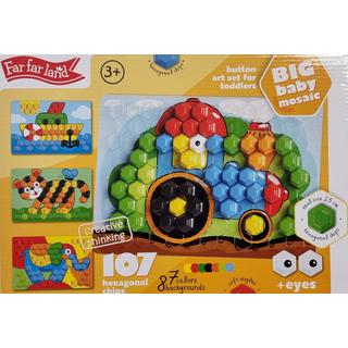 Montessori  Big Baby MosaicMosaik - 107 hexagonal chipsHexagone Montessori® by Far far land 