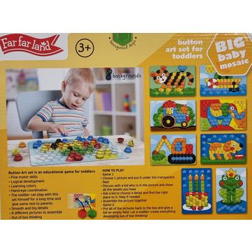 Big Baby Mosaic/Mosaik - 107 hexagonal chips/Hexagone Montessori® by Far far land