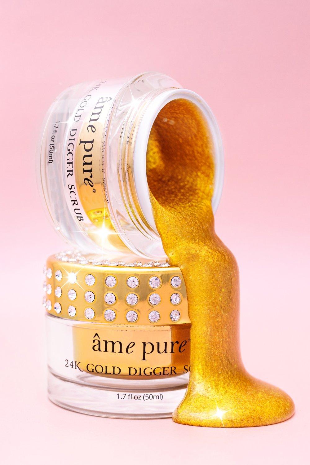 âme pure  24K Gold Digger Scrub - Luxuriöse und zarte Gesichtpeeling mit reinen 24K Goldflocken und Vitamin E 