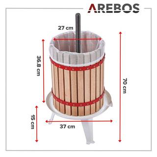 Arebos  Obstpresse 18L Maischepresse Weinpresse Apfelpresse Fruchtpresse 