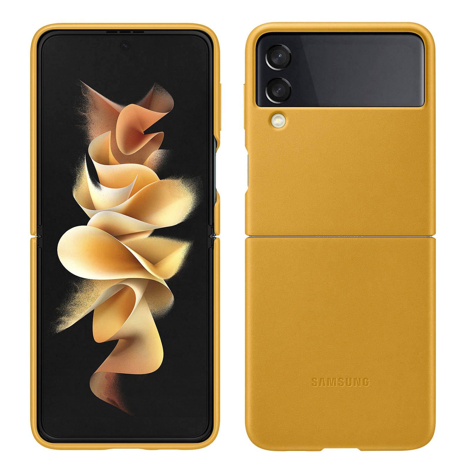 SAMSUNG  Leather Cover Galaxy Z Fold3 Gelbbraun 