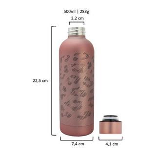 T&N  Edelstahl Trinkflasche Leopard (Roségold, 0.5 l) 