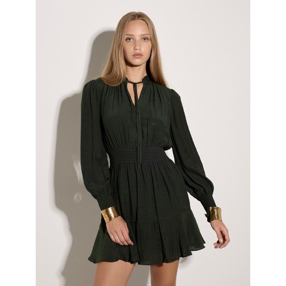 Minikleid mit Rüschenkragen