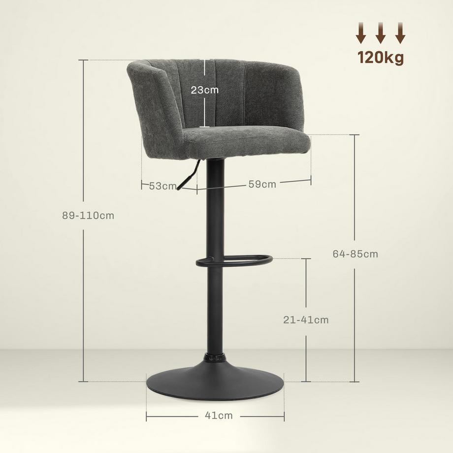 HOMCOM Tabourets de bar  