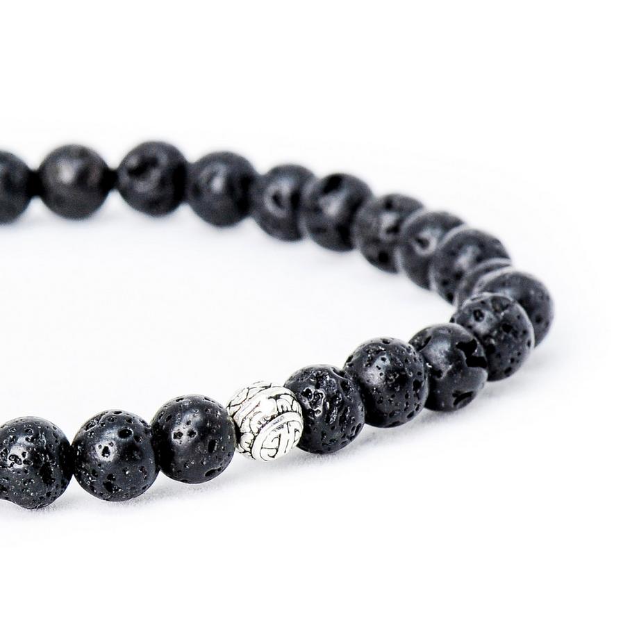 Balibay  Vulvio  Armband mit Lava Steinen & 925 Silber 