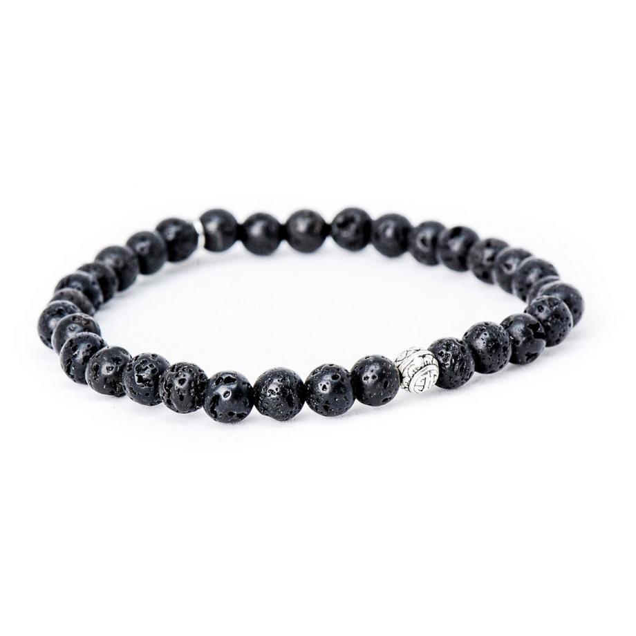 Vulvio  Armband mit Lava Steinen & 925 Silber