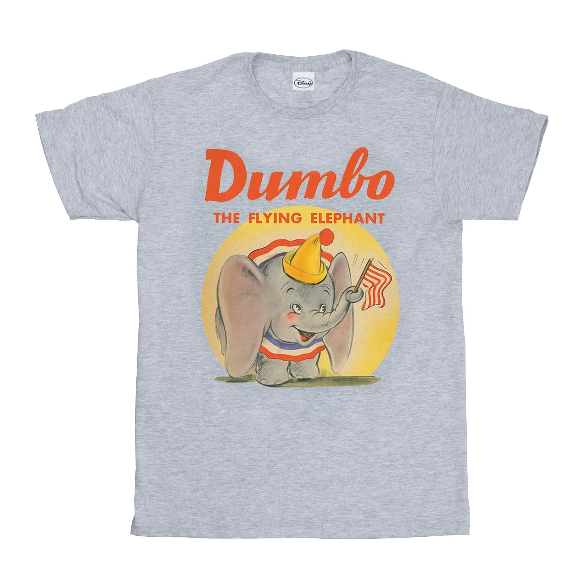 Image of Dumbo Flying Elephant Tshirt Unisex Grau 152-158